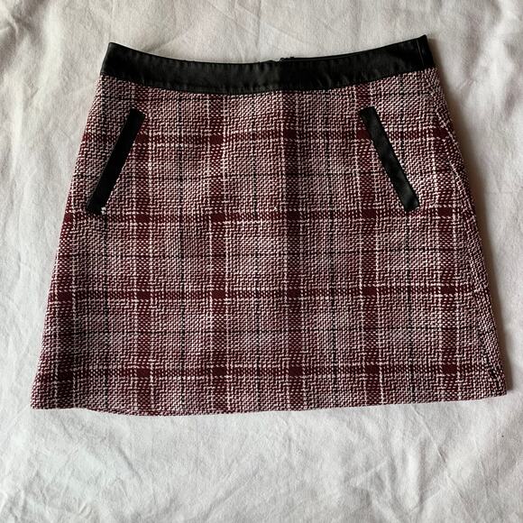 Frenchie Red and Black Mini Skirt Small - Picture 1 of 10